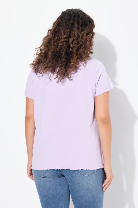 Produktbild Ulla Popken T-Shirt, Rippjersey, Classic, Rundhals, Halbarm (60)
