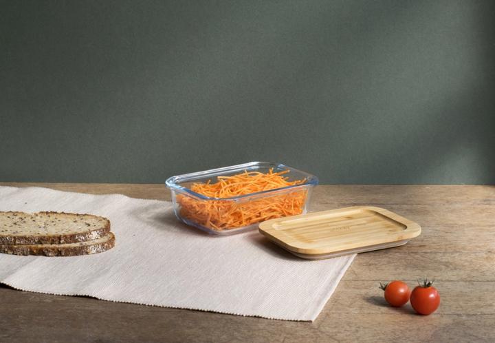 Image du produit Pebbly Glas Vorratsglas mit Bambusd., 65cl, 14.8x10.2 cm (0.65 l)