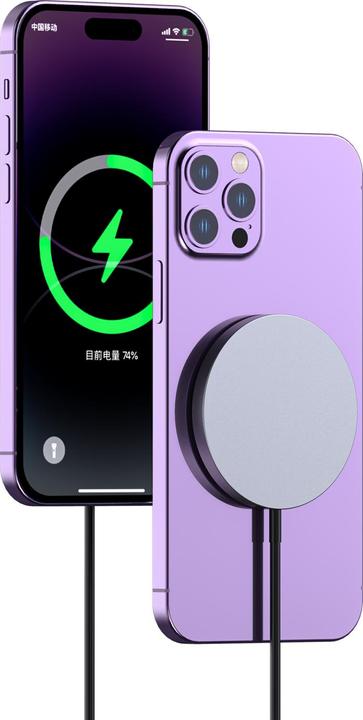 Produktbild Dudao Kit 15W Magnetic Wireless Charger Qi and 20W AC Charger (MagSafe Compatible) White (A12XS) (15 W)