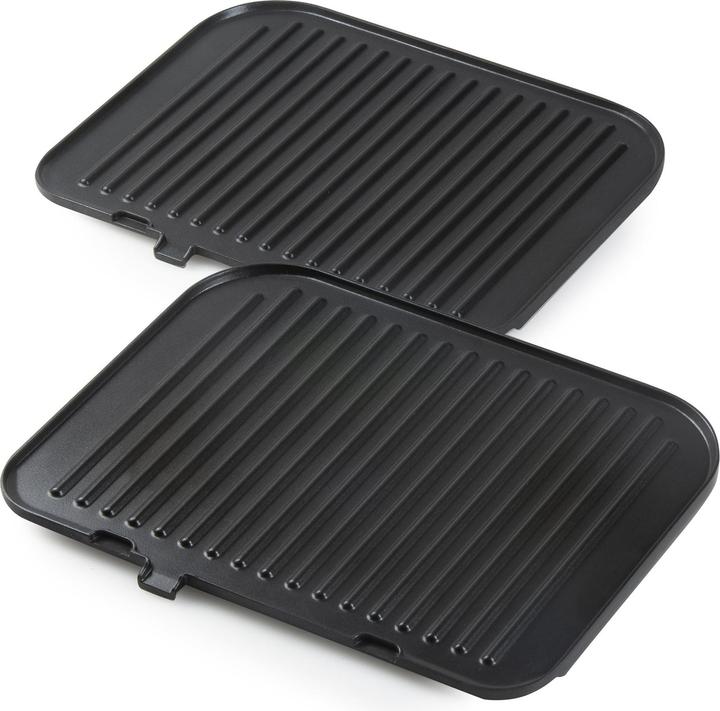 Produktbild Domo Genius Elektro Kontaktgrill Antihaftbeschichtung, mit Display Edelstahl, Schwarz