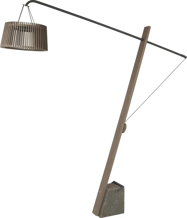 Actual product image Les Jardins Solar-Stehleuchte Skaal 220 cm Ref. TINKA69+TECK127 (500 lm)