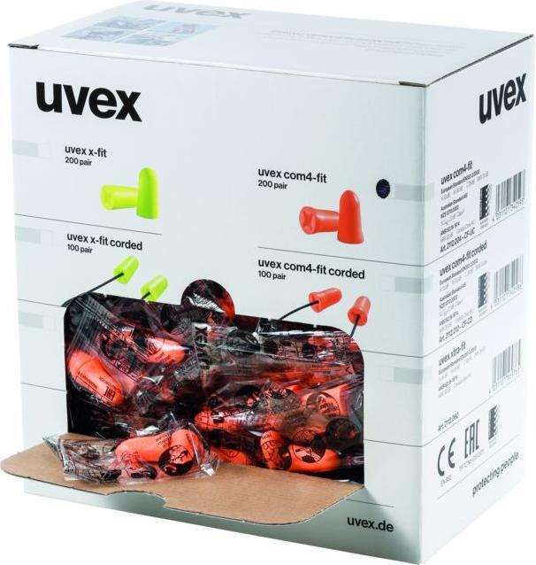 Actual product image Uvex Disposable earplugs com4-fit, 200 pairs (200x)