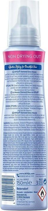 Immagine prodotto NIVEA Diamond Gloss Styling Mousse (Agente schiumogeno)