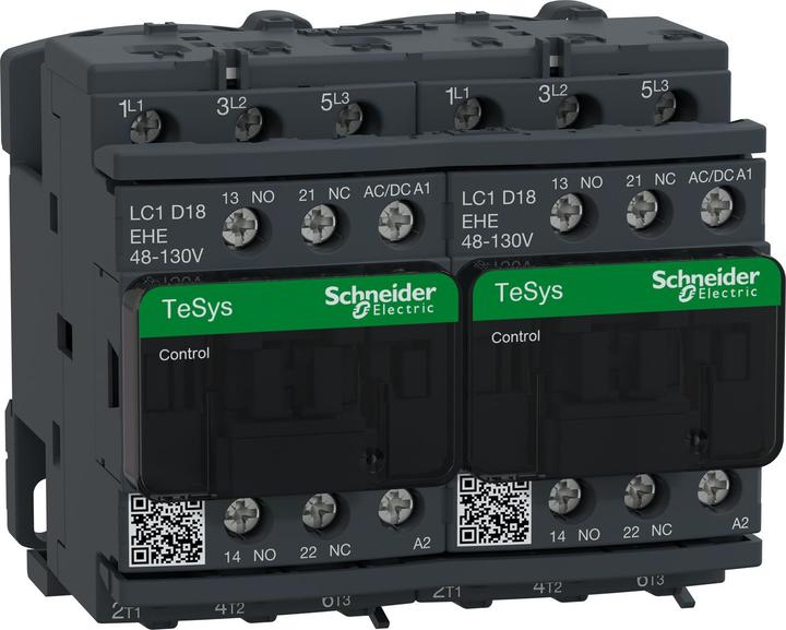 Actual product image Schneider Electric Contactor 18A 3P AC3 48-130V ACDC coil