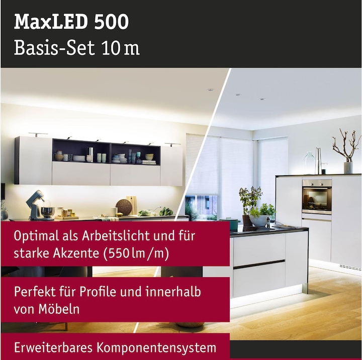 Immagine prodotto Paulmann Set di strisce MaxLED 500 (Bianco, 1000 cm, Interno)
