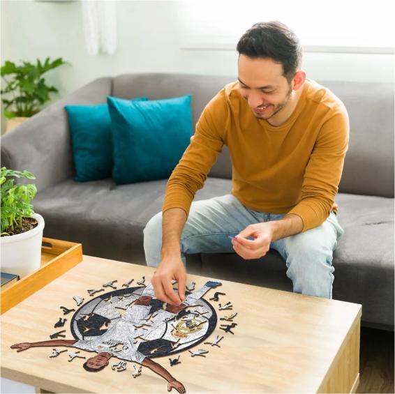 Produktbild Iconic FFF Französische Fussball Nationalmannschaft - Logo - Holz Puzzle Grösse S (150 Teile) (150 Teile)