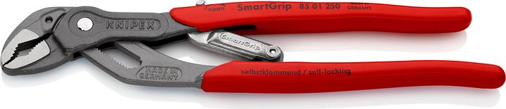 Produktbild Knipex Wasserpumpenzange DIN ISO 8976 L.250mm Spann-W.36mm grau atram. Kopf pol. Griffe Ku.überz. SmartGrip (250 mm)
