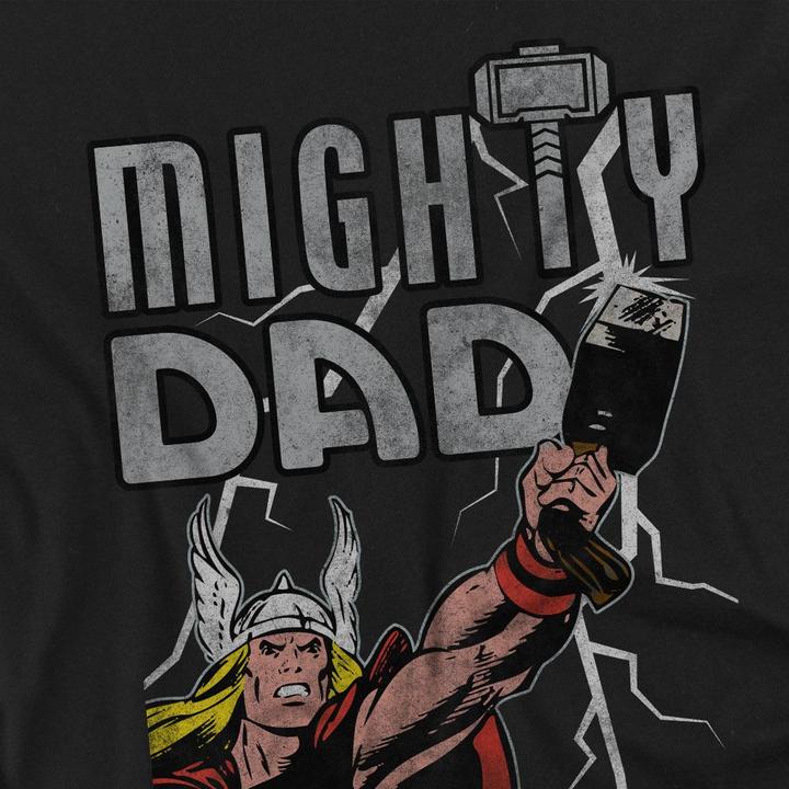 Immagine prodotto Thor Mighty Dad Maglietta Festa del Papà Fulmine Adulto Unisex (S)