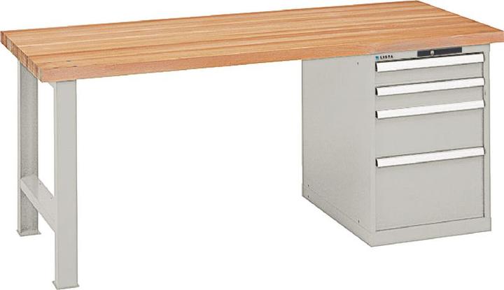 Actual product image Lista Workbench with beechwood top (80 cm, 200 cm)
