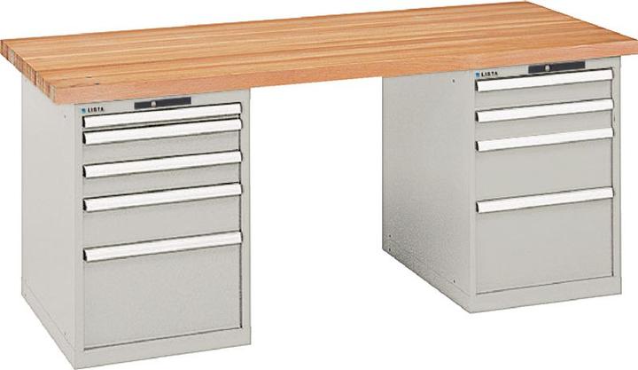 Actual product image Lista Workbench with beechwood top (80 cm, 200 cm)