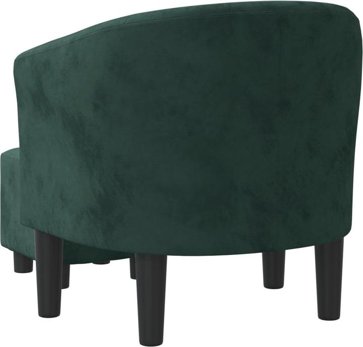 Produktbild vidaXL Clubsessel mit Fusshocker Dunkelgrün Samt,Farbe