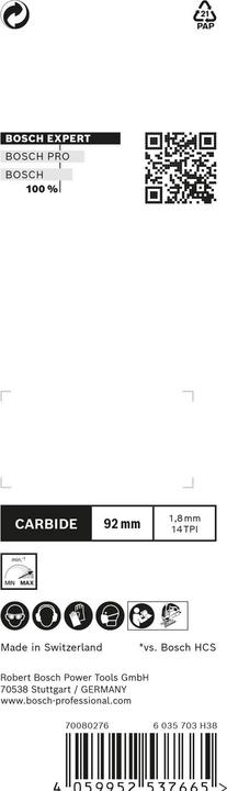 Produktbild Bosch Professional Zubehör EXPERT ‘Laminate Clean’ T128 BHM Stichsägeblatt, 3 Stück