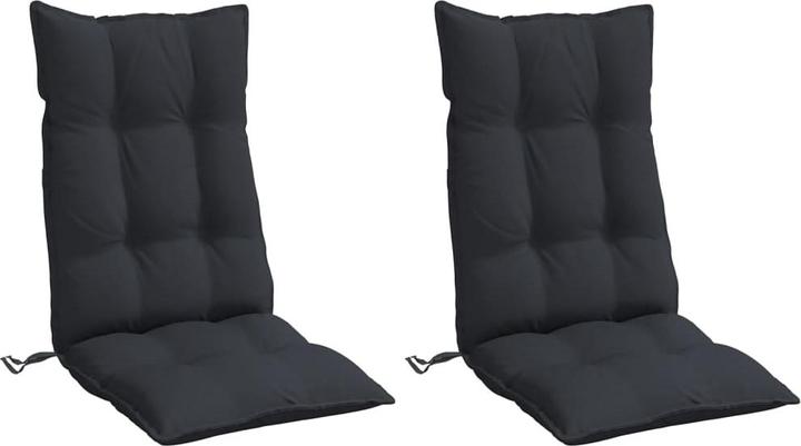 Image du produit VidaXL Coussins de chaise à haut dossier 2 pcs. Tissu Oxford (120 x 50 x 7 cm)