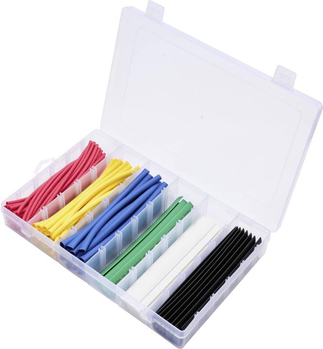 Immagine prodotto Tru Components TC-13388812 Schrumpfschlauchsortiment Rot, Gelb, Blue, Grün, Weiss (120x)