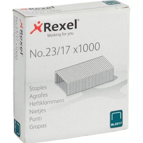 Rexel, Graffette, Staples 23/17 Novus acciaio 140 fogli (1000 x)