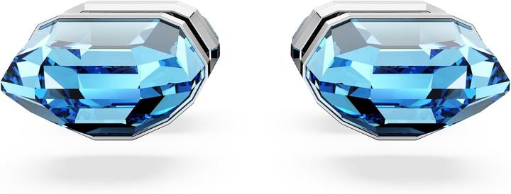 Actual product image Swarovski Lucent Stud Earrings Blue Rhodium top coat One size Crystals rhodiumplated crystals
