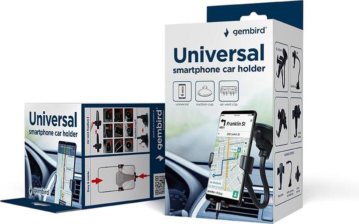 Produktbild Gembird MOBILE HOLDER CAR FLEXIBLE/2IN1 TA-CHWAV-01