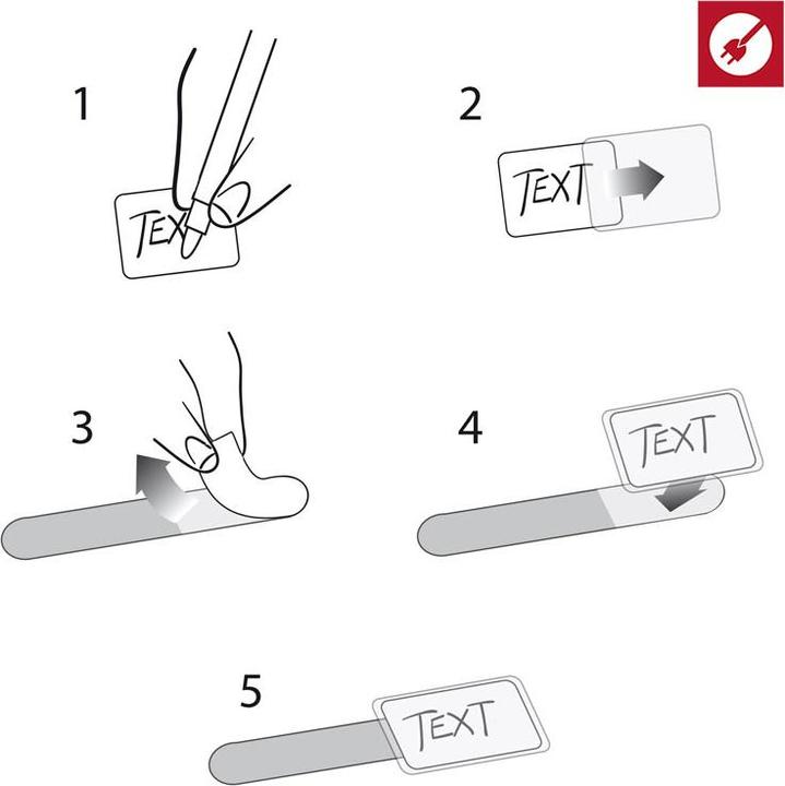 Actual product image Label-the-cable small velcro binder with label (Velcro cable ties, 90 mm, 10 pcs.)