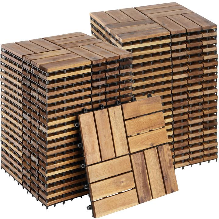 tectake Piastrelle per terrazze Tabula 12er lamelle (40 x)