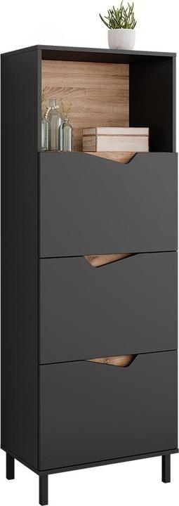 Image du produit Vicco Kommode Marelle, Anthrazit/Artisan, 60 x 169.5 cm mit 4 Fächern (60 x 38 x 169.50 cm)