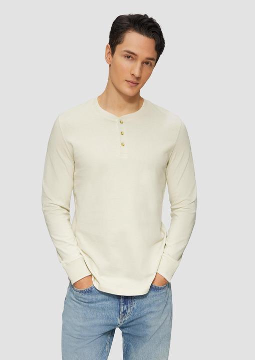 Immagine prodotto S.Oliver T-Shirt Langarmshirt mit Henleyausschnitt und Ärmel-Bündchen (XXL)