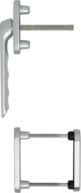 Immagine prodotto Hoppe Set di maniglie per porte da balcone LIÈGE - piatte all'esterno, anodizzate argento (Set di porte)