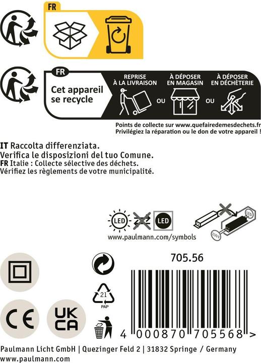 Immagine prodotto Paulmann Leuchtspiegel Mirra Kosmetik (80 x 60 cm)