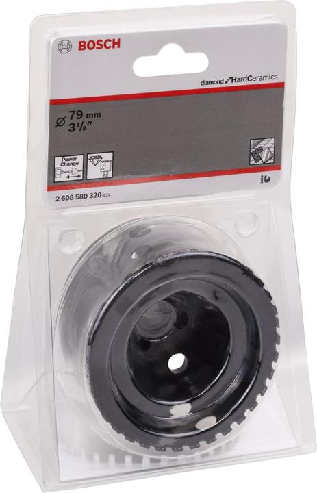 Actual product image Bosch Professional Zubehör Diamond Hole Saw Diamond for Hard Ceramics, 79 mm, 3 1/8-inch (79 mm)