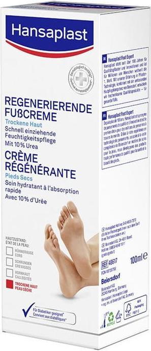 Actual product image Hansaplast Regenerierende Fusscreme mit 10% Urea (Foot cream & foot gel, 100 ml)