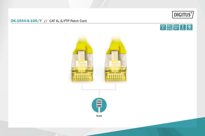 Actual product image Digitus CAT 6A S/FTP patch cord (S/FTP, CAT6a, 10 m)
