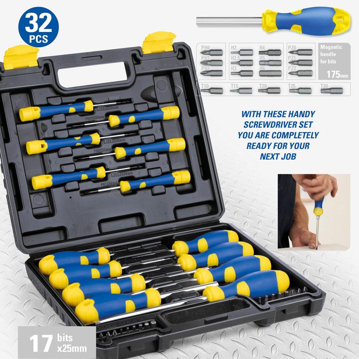 Actual product image Kinzo Screw driver set 32pcs