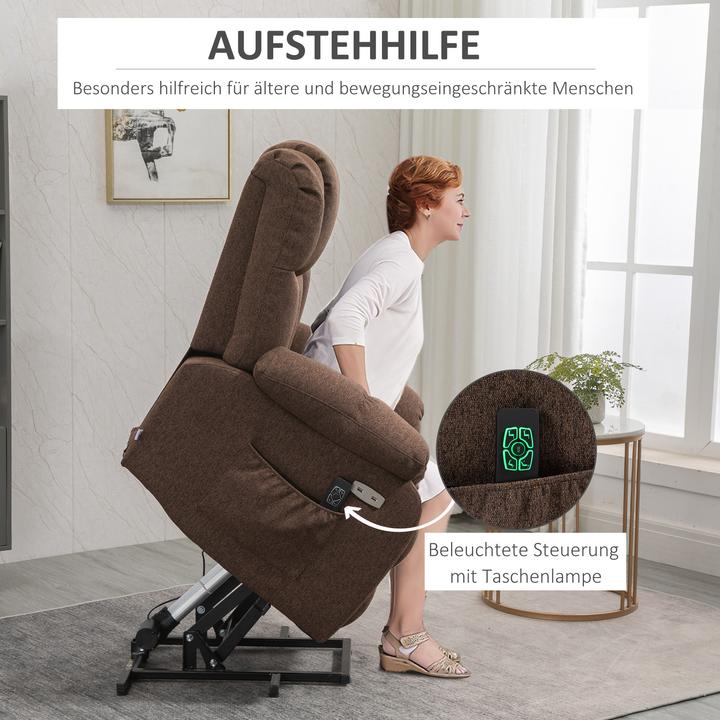 Produktbild Homcom Aufstehsessel mit Seitentasche
