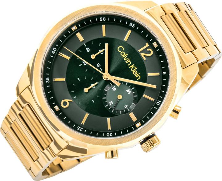 Produktbild Calvin Klein CK25200266 Force Heren Horloge - Mineraalglas - Staal - Goudkleurig - 45 mm breed - Quartz - V (Analoguhr, 45 mm)