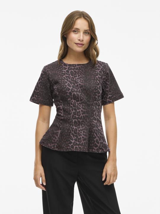 Immagine prodotto Vila VICHIA Leoprint Oberteil mit kurzen Ärmeln (34)