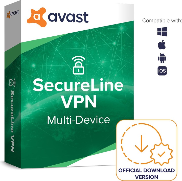 Produktbild Avast SecureLine VPN (5 User, 5 Geräte/User, 12 Monate)