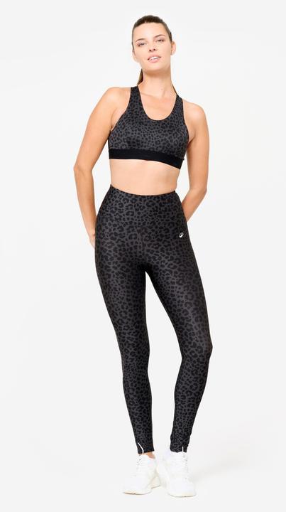 Actual product image Decathlon Sport-Bustier Damen Schwimmerrücken und Pads mittlerer Halt - schwarz/grau Leo (XL)