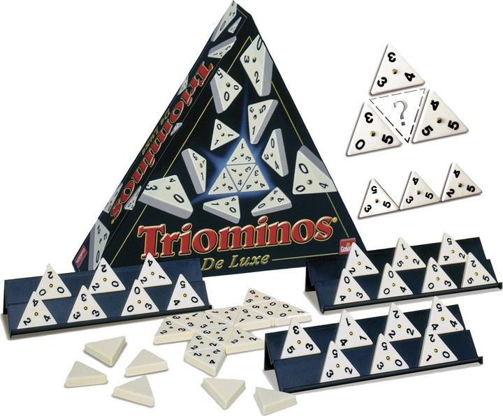 Actual product image Ravensburger Triominos de Luxe Triangle (German, English, French, Italian)