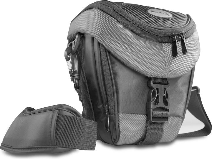Produktbild mantona Premium Colttasche schwarz / grau (Kamera Schultertasche, Kamera Bereitschaftstasche, 5.84 l)
