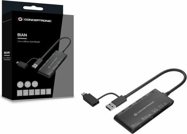 Image du produit Conceptronic Card Reader USB3.0 (USB-C, USB 3.0)