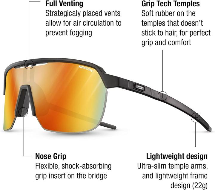 Produktbild Julbo Frequency Reactiv (Schwarz, Gelb, Gold)