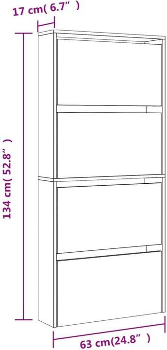 Immagine prodotto vidaXL Thatcher (63 x 17 x 134 cm)