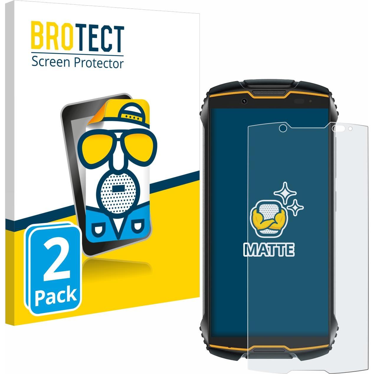 BROTECT Pellicola protettiva antiriflesso opaca (2 pz., Cubot King Kong Mini 2), Pellicola protettiva smartphone, Grigio