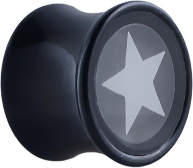 Immagine prodotto Star Piercing Anello in argento con pietra nera a griffe (Materiale sintetico, senza ottone)