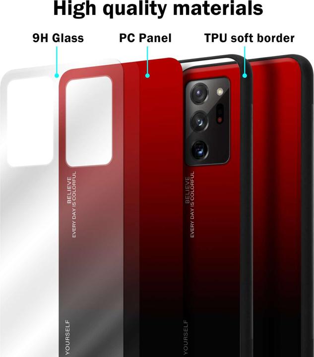 Image du produit Cadorabo Coque pour Samsung Galaxy NOTE 20 ULTRA TPU 2 Farben Glas (Samsung Galaxy Note 20 Ultra)