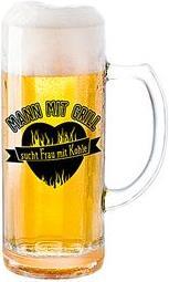 Bierseidel "Mann mit Grill" (0.30 l)