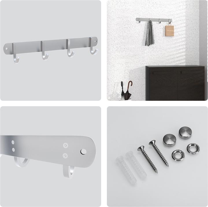 Produktbild Intirilife Garderobenleiste mit 4 Haken