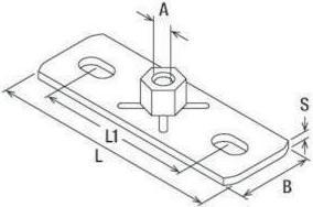 Actual product image Fischer FIS 079666 Base plate GPL M 10 (25 pcs.)