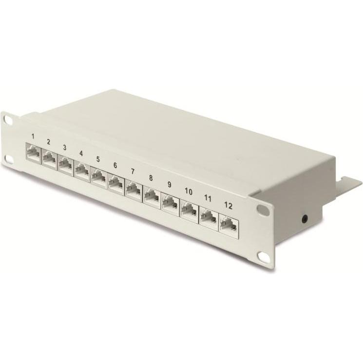 Thumbnail - Red4Power CAT.6 Patchpanel R4-N105G, 12-fach, 10", grau, Server Zubehör, Grau