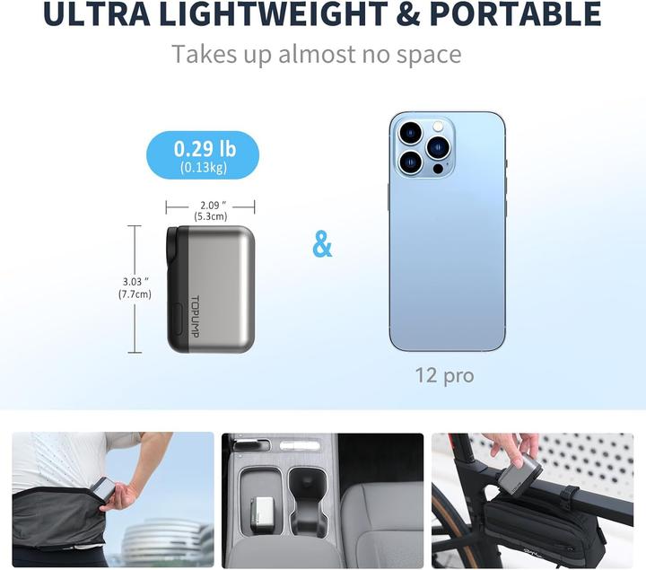 Produktbild Topump Elektrische Mini-Velopumpe mit Manometer