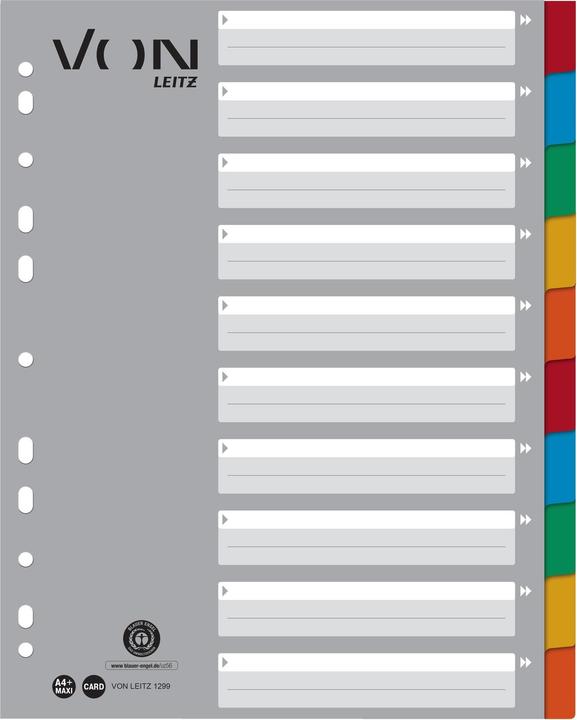 von Indice 10 schede, A4, 1-10